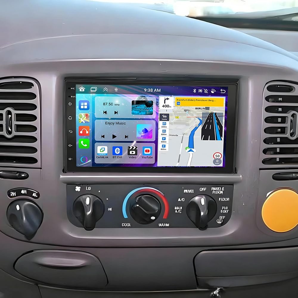 7" Double Din Car Stereo for Ford F150 1997 1998 1999 2000 2001 2002 2003 2004 with Wireless CarPlay Android Auto Mirror Link, Touchscreen Car Radio with GPS Bluetooth SWC WiFi FM Backup Camera
