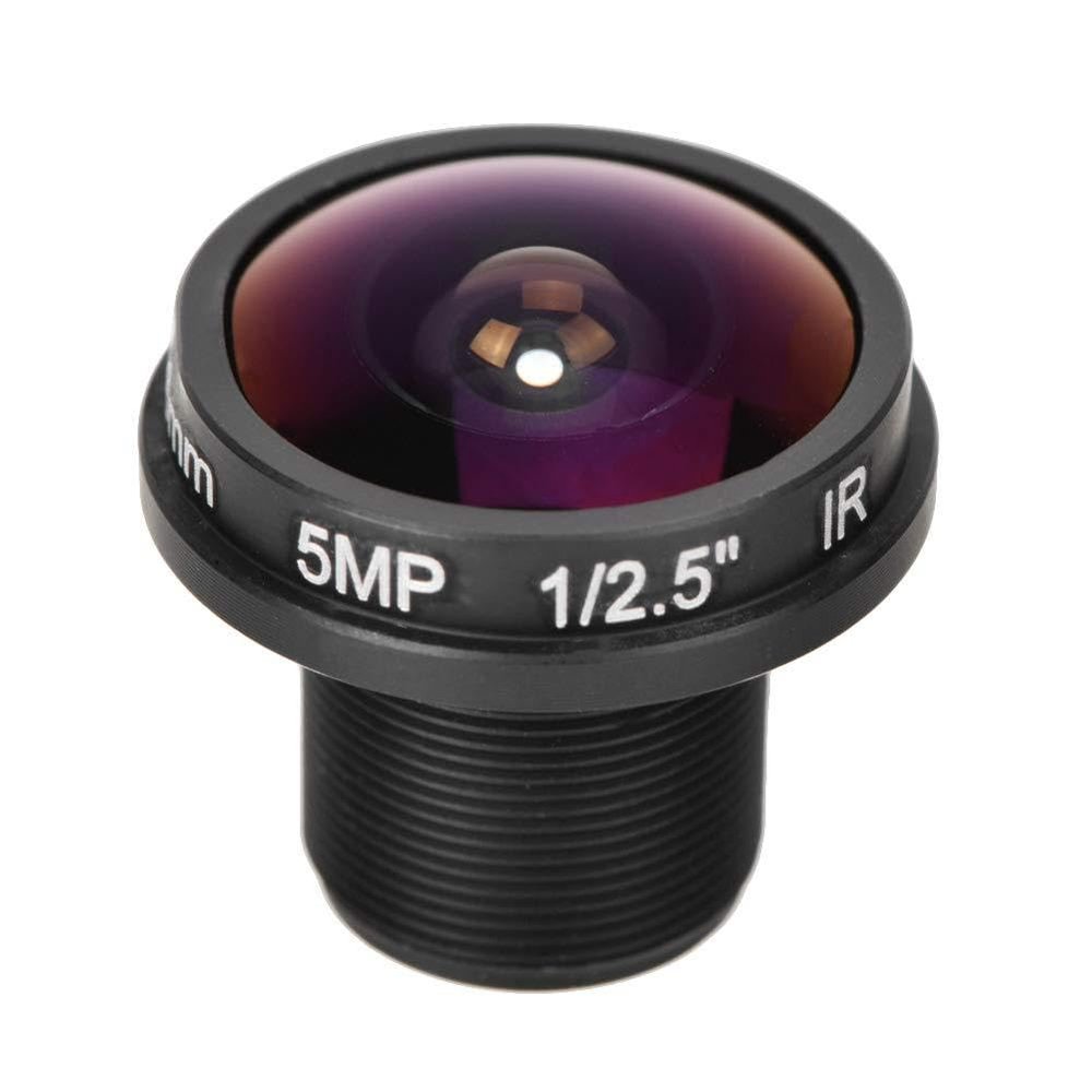 180 Wide Angle Fisheye Board Lens with 1.8mm Focal Length, HD 5MP CCTV Security Camera Module for Surveillance Monitoring, Metal Construction, Fixed M12 Mount