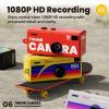 1080P Magic Mini Camera Thumb-Sized Keychain Camera 0.96-inch Micro Screen Retro Style Includes 32GB Memory Card (Red) view 3