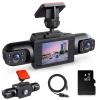 4-Lens 360 View Car Dash Cam Front, Rear, Left & Right, 4x1080P Fhd Car Camera Recorder, 24H Parking Mode, All-Round Recording, Night Vision & Loop Recording (Three Lenses + 32GB Memory Card) view 1