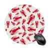 Red Lobster Mouse Pad Portable Round Computer Mouse Mat with Non-Slip Rubber Base Washable Cute Gaming Mousepad for Laptop, PC, Office & Home, 7.8 X 7.8 Inches view 1