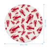 Red Lobster Mouse Pad Portable Round Computer Mouse Mat with Non-Slip Rubber Base Washable Cute Gaming Mousepad for Laptop, PC, Office & Home, 7.8 X 7.8 Inches view 2
