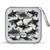 FekiLoot Killer Whale DVD Case Large Storage Disc Wallet Bag Portable CD Case Holder 40 Capacity Hard Plastic Disc Cases Storage Binder DVD Case Wallet for Car Home Office Travel view 1