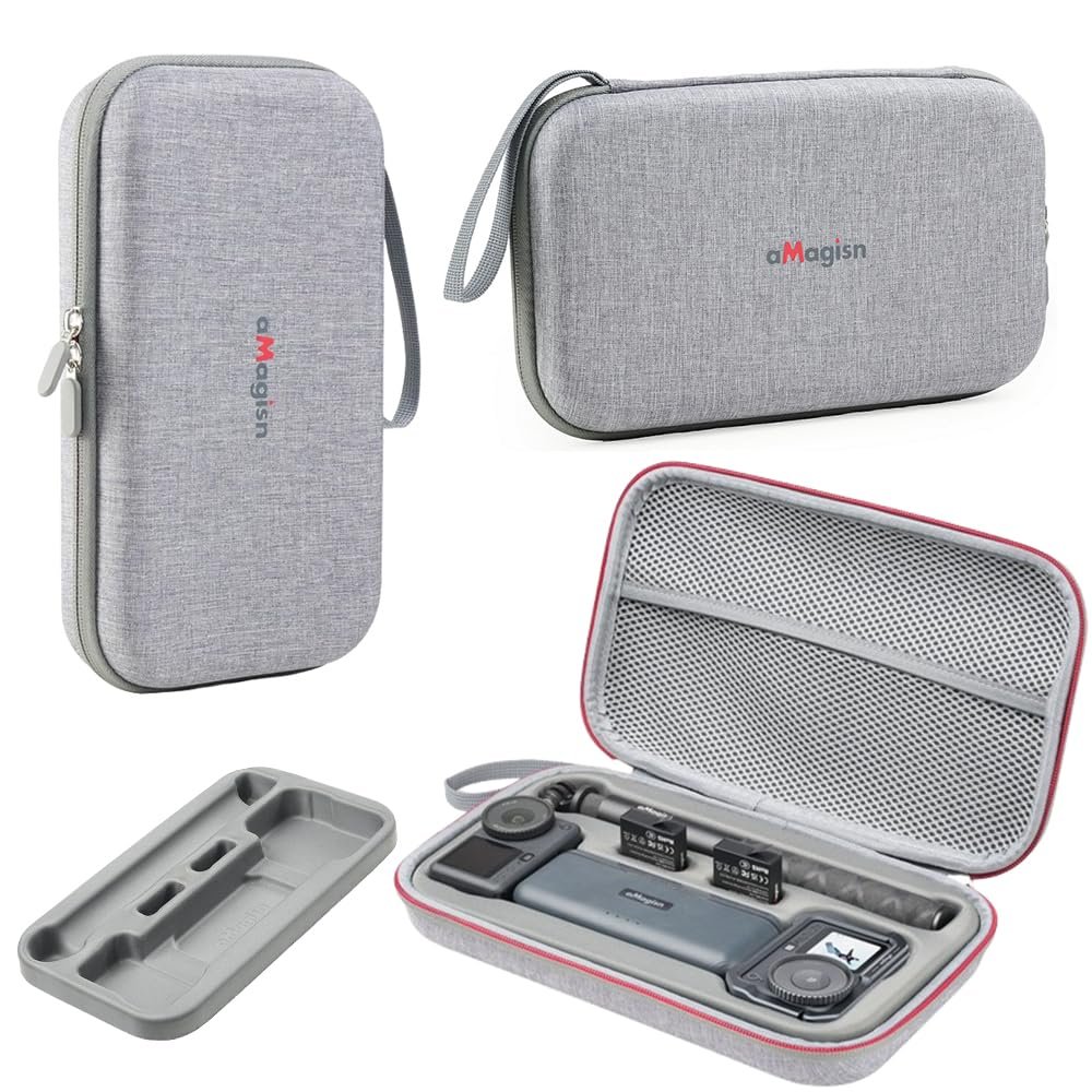 XYYORITRIX Camera Bag for Osmo Action 6Accessory Storage Protective Case EVA Hard Shell Shockproof, Impact Resistant Large Capacity Removable Inner Tray
