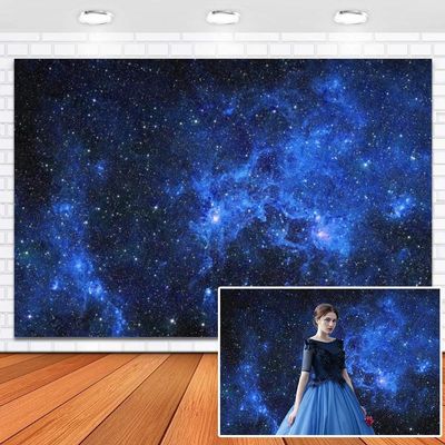 Leowefowa Galaxy Star Backdrop 10x7ft Vinyl Starry Night Sky Outer Space Photography Background Universe Nebula Galaxy Tapestry Kids Space Birthday Party Decorations Banner Photo Booth Props