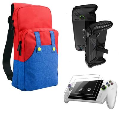 Coyktonty Carrying case 3 Set for ROG Xbox Ally X/ROG Xbox Ally/Switch 2/Switch OLED/Steam Deck/MSI Claw,Travel Carrying case*1+ Protective Case Cover*1+Protective Film*2 (Style 1)
