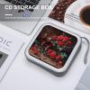 BTCOWZRV Roses And Glasses of Red Wine CD Case 40 Capacity Hard Plastic DVD Case Portable Zipper CD Cases Holder Large Storage Disc Wallet Bag DVD Disc Cases Storage Binder Home Travel view 4