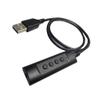 3.5mm to USB Sound Card Volumes Control Mics On OffButton Drive Not Need view 1