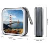 FekiLoot San Francisco Golden Gate Bridge DVD Case Large Storage Disc Wallet Bag Portable CD Case Holder 40 Capacity Hard Plastic Disc Cases Storage Binder DVD Case Wallet for Car Home Office Travel view 2