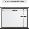 ENGTICUENU Manual Projector Screen Pull Down 50" 60" 72", HD Portable Projector Movies Screens, Retractable Projection Screen for Home Cinema Party Conference School(16:9,50in) view 2
