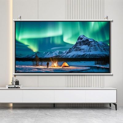 ENGTICUENU 30" 40" 50" 60" 72" Home Theater Projector Screen Manual Pull Down Projector Screen HD 4K Portable Movie Screen for Home Office Outdoor Indoor(16:9,50in)