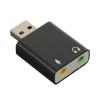 VANZACK External USB Sound Card 7.1 Stereo Audio Adapter Drive-Free USB Audio Sound Card with Microphone and Headphone Jack for Laptop PC Live Streaming Black Aluminum view 1