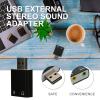 VANZACK External USB Sound Card 7.1 Stereo Audio Adapter Drive-Free USB Audio Sound Card with Microphone and Headphone Jack for Laptop PC Live Streaming Black Aluminum view 3