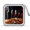 BTCOWZRV Red Wine Glasses CD Case 40 Capacity Hard Plastic DVD Case Portable Zipper CD Cases Holder Large Storage Disc Wallet Bag DVD Disc Cases Storage Binder Home Travel view 1