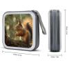 FekiLoot Wildlife Forest Squirrel DVD Case Large Storage Disc Wallet Bag Portable CD Case Holder 40 Capacity Hard Plastic Disc Cases Storage Binder DVD Case Wallet for Car Home Office Travel view 2
