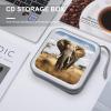 BTCOWZRV Elephant CD Case 40 Capacity Hard Plastic DVD Case Portable Zipper CD Cases Holder Large Storage Disc Wallet Bag DVD Disc Cases Storage Binder Home Travel view 4