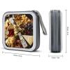 BTCOWZRV Beautiful Cheese Board CD Case 40 Capacity Hard Plastic DVD Case Portable Zipper CD Cases Holder Large Storage Disc Wallet Bag DVD Disc Cases Storage Binder Home Travel view 2