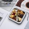 BTCOWZRV Beautiful Cheese Board CD Case 40 Capacity Hard Plastic DVD Case Portable Zipper CD Cases Holder Large Storage Disc Wallet Bag DVD Disc Cases Storage Binder Home Travel view 4