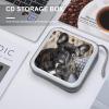BTCOWZRV French Bulldog CD Case 40 Capacity Hard Plastic DVD Case Portable Zipper CD Cases Holder Large Storage Disc Wallet Bag DVD Disc Cases Storage Binder Home Travel view 4