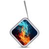 BTCOWZRV Fire And Water Pattern CD Case 40 Capacity Hard Plastic DVD Case Portable Zipper CD Cases Holder Large Storage Disc Wallet Bag DVD Disc Cases Storage Binder Home Travel view 3