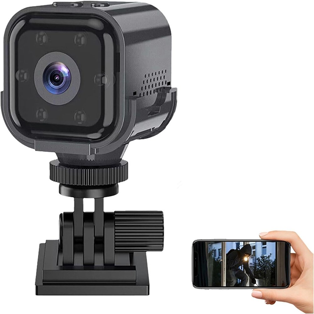 Growalleter Guardhouse Security Camera - 1080P HD Mini Camera with Wide-Angle Lens, Motion Alerts & Night Vision. App Remote View, Rechargeable, Easy Setup for Home/Office (32, GB)