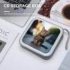 BTCOWZRV Brown Tabby Kitten CD Case 40 Capacity Hard Plastic DVD Case Portable Zipper CD Cases Holder Large Storage Disc Wallet Bag DVD Disc Cases Storage Binder Home Travel view 4