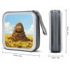 BTCOWZRV Funny Poop CD Case 40 Capacity Hard Plastic DVD Case Portable Zipper CD Cases Holder Large Storage Disc Wallet Bag DVD Disc Cases Storage Binder Home Travel view 2