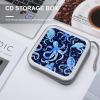 BTCOWZRV Turtle Octopus Pattern Ocean Theme CD Case 40 Capacity Hard Plastic DVD Case Portable Zipper CD Cases Holder Large Storage Disc Wallet Bag DVD Disc Cases Storage Binder Home Travel view 4