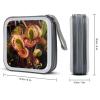 BTCOWZRV Carnivorous Plant CD Case 40 Capacity Hard Plastic DVD Case Portable Zipper CD Cases Holder Large Storage Disc Wallet Bag DVD Disc Cases Storage Binder Home Travel view 2