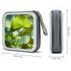 BTCOWZRV Very Leafy CD Case 40 Capacity Hard Plastic DVD Case Portable Zipper CD Cases Holder Large Storage Disc Wallet Bag DVD Disc Cases Storage Binder Home Travel view 2