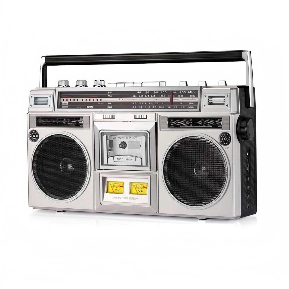 Bluetooth Boombox CD Player with Cassette Recorder - Portable AM/FM Radio for Family Gatherings and Travel, SD/USB Input Support