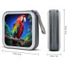 BTCOWZRV Parrot CD Case 40 Capacity Hard Plastic DVD Case Portable Zipper CD Cases Holder Large Storage Disc Wallet Bag DVD Disc Cases Storage Binder Home Travel view 2