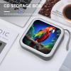 BTCOWZRV Parrot CD Case 40 Capacity Hard Plastic DVD Case Portable Zipper CD Cases Holder Large Storage Disc Wallet Bag DVD Disc Cases Storage Binder Home Travel view 4
