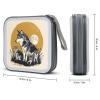 BTCOWZRV Wolves Family CD Case 40 Capacity Hard Plastic DVD Case Portable Zipper CD Cases Holder Large Storage Disc Wallet Bag DVD Disc Cases Storage Binder Home Travel view 2
