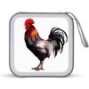 BTCOWZRV Rooster CD Case 40 Capacity Hard Plastic DVD Case Portable Zipper CD Cases Holder Large Storage Disc Wallet Bag DVD Disc Cases Storage Binder Home Travel view 1