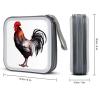 BTCOWZRV Rooster CD Case 40 Capacity Hard Plastic DVD Case Portable Zipper CD Cases Holder Large Storage Disc Wallet Bag DVD Disc Cases Storage Binder Home Travel view 2
