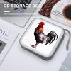 BTCOWZRV Rooster CD Case 40 Capacity Hard Plastic DVD Case Portable Zipper CD Cases Holder Large Storage Disc Wallet Bag DVD Disc Cases Storage Binder Home Travel view 4
