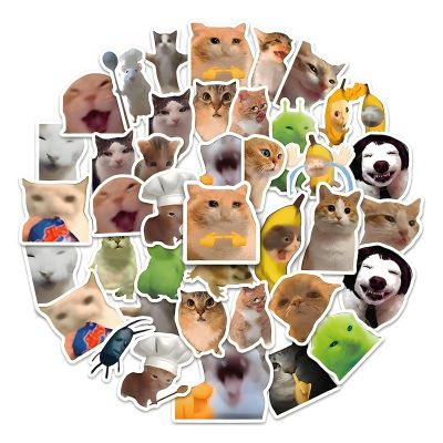 1000 PCS Cat Meme Stickers, Funny Cat Stickers and Cute Cat Stickers,Meme Cat Stickers in 2 Rolls, Animal Meme Stickers for Personal Use and Creative Projects