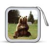 BTCOWZRV Hi Bear Sit on The Lawn CD Case 40 Capacity Hard Plastic DVD Case Portable Zipper CD Cases Holder Large Storage Disc Wallet Bag DVD Disc Cases Storage Binder Home Travel view 1