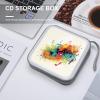 BTCOWZRV Abstract Music Themed CD Case 40 Capacity Hard Plastic DVD Case Portable Zipper CD Cases Holder Large Storage Disc Wallet Bag DVD Disc Cases Storage Binder Home Travel view 4