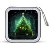 BTCOWZRV Green Christmas Tree CD Case 40 Capacity Hard Plastic DVD Case Portable Zipper CD Cases Holder Large Storage Disc Wallet Bag DVD Disc Cases Storage Binder Home Travel view 1
