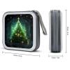 BTCOWZRV Green Christmas Tree CD Case 40 Capacity Hard Plastic DVD Case Portable Zipper CD Cases Holder Large Storage Disc Wallet Bag DVD Disc Cases Storage Binder Home Travel view 2
