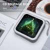 BTCOWZRV Green Christmas Tree CD Case 40 Capacity Hard Plastic DVD Case Portable Zipper CD Cases Holder Large Storage Disc Wallet Bag DVD Disc Cases Storage Binder Home Travel view 4