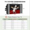 Chef Outdoor TV Cover 70"-75" Waterproof & Weatherproof TV Cover for Outside 600D Thick TVs Enclosure Cartoon Cute Watercolor Cooking Red Black Flat Television Display Screen Protector with Pocket view 2