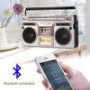 Retro Boombox, Bluetooth Cassette Player with AM/FM Radio, 80s Style CD Tape Player, SD/USB Input, Built-in Speaker view 2