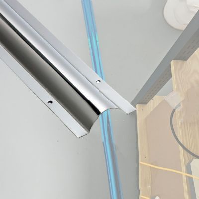39 in Length Thick Stainless Steel Cable Trunking Cover, Silver Protective Raceway for Wires, Electrical Cable trunking Wire Conduit Tidy Cover Management(1 PC,W 3.2 in)
