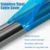 39 in Length Thick Stainless Steel Cable Trunking Cover, Silver Protective Raceway for Wires, Electrical Cable trunking Wire Conduit Tidy Cover Management(1 PC,W 3.2 in) view 3