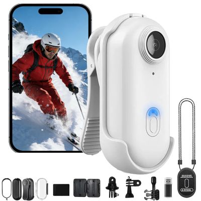 2026 New POV Record PRO 2.0, POV Waterproof 4K Pro Camera, 128G New Ultra Wide Hands-Free 4K POVS Camera, Night Vision Waterproof for Motorcycle, Bike, Swimming Daily Records (White-128GB)