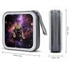 BTCOWZRV A Cat in Outer Space CD Case 40 Capacity Hard Plastic DVD Case Portable Zipper CD Cases Holder Large Storage Disc Wallet Bag DVD Disc Cases Storage Binder Home Travel view 2