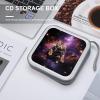 BTCOWZRV A Cat in Outer Space CD Case 40 Capacity Hard Plastic DVD Case Portable Zipper CD Cases Holder Large Storage Disc Wallet Bag DVD Disc Cases Storage Binder Home Travel view 4